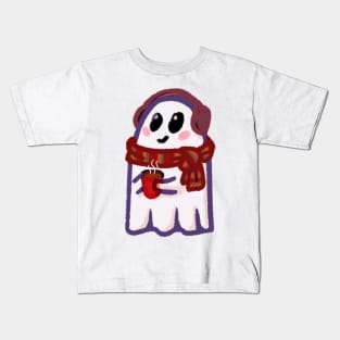 A ghostly cuppa' Kids T-Shirt